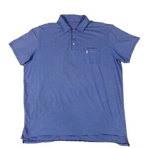 McArthur Golf Club B Draddy Pima Cotton Milk Jug Striped Polo Shirt Men's XXL